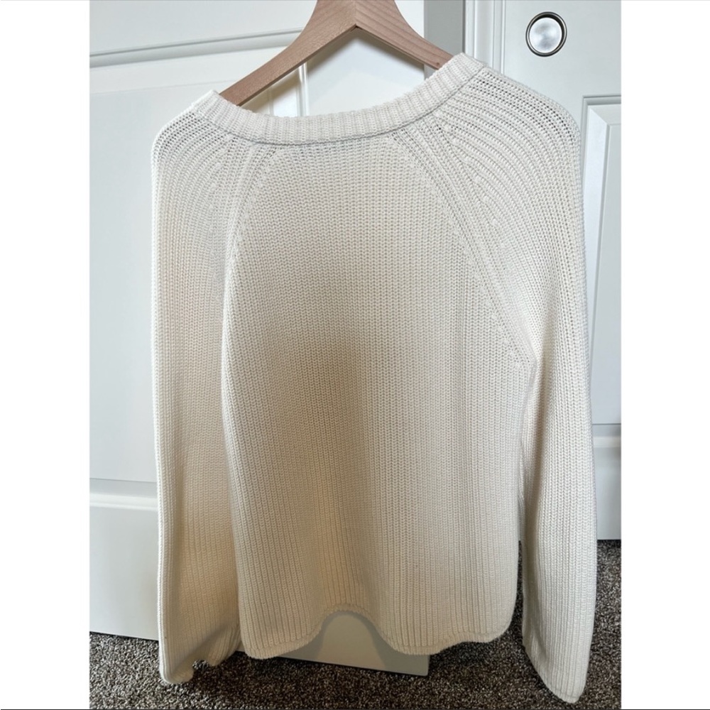 White Jenni Kayne cotton fisherman sweater - Picture 4 of 6